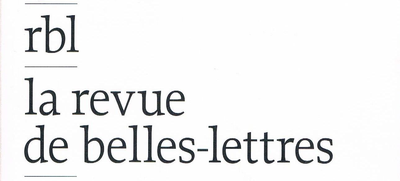 La rveue des belles-lettres