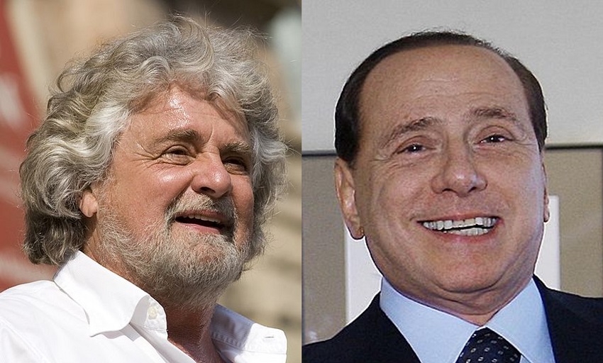Beppe Grillo et Berlusconi
